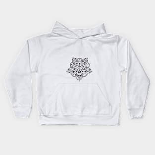 Pentagram in black and white Kids Hoodie